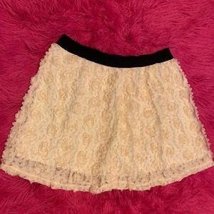 A beige flower skirt